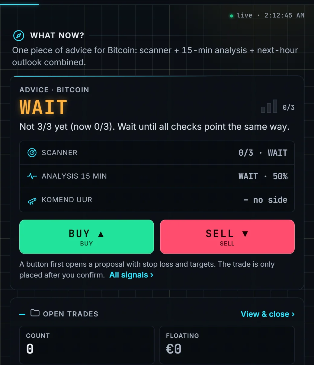 Web app: one piece of advice per market