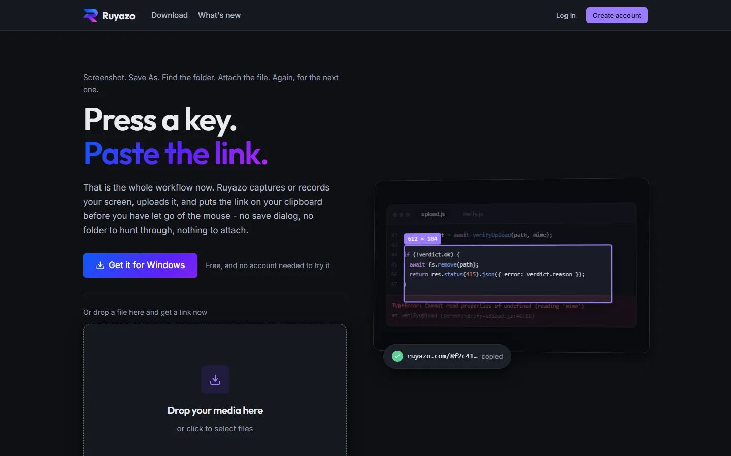 The website